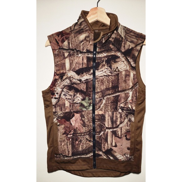 Mossy Oak Other - Mossy Oak Break-Up Infinity Camo Fleece Lined Zip Vest Mens Small Brown Hunting